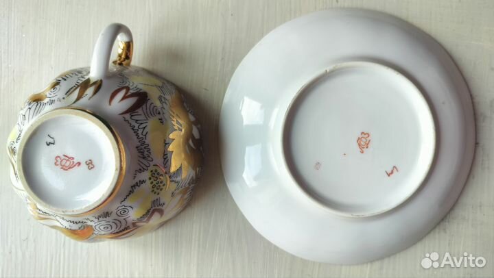 Чайный сервиз лфз золотые ромашки