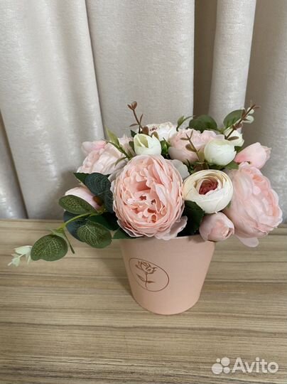 Цветы искуственные, пионы, розы, камелии