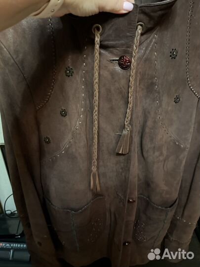 Замшевая куртка, натуральная кожа 50-52 размер