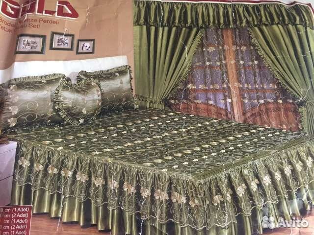 Комплект шторы занавес наволочки и покрывало