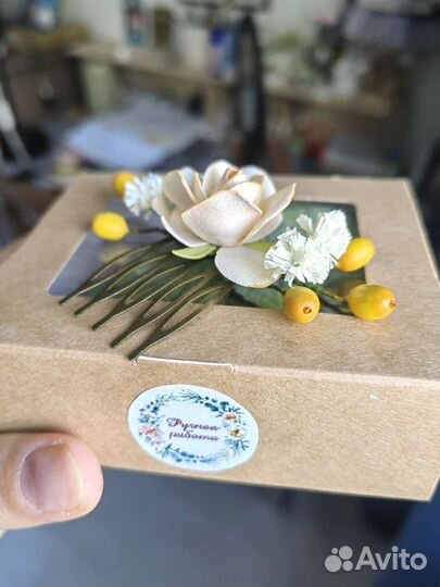 Гребень. Веточка. Украшение невесты.Ручная работа