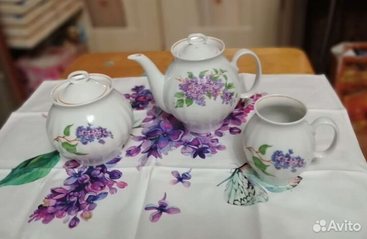 Чайный сервиз сирень дулево