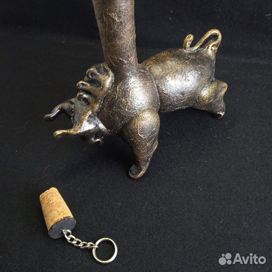 Сосуд в форме быка / Декупаж бутылки / Статуэтка