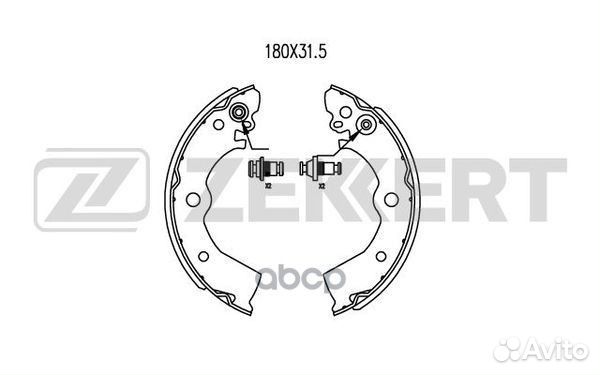 Колодки торм. бараб. задн. Nissan 100 NX (B13)