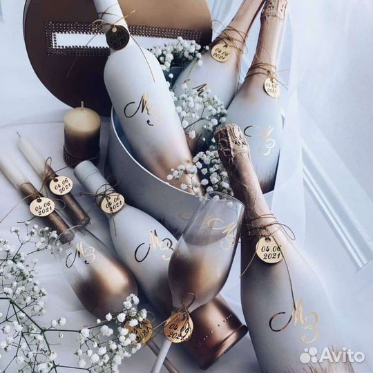 Свадебный набор шампанского