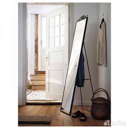 IKEA karmsund зеркало напольное, 40x167 см, черный