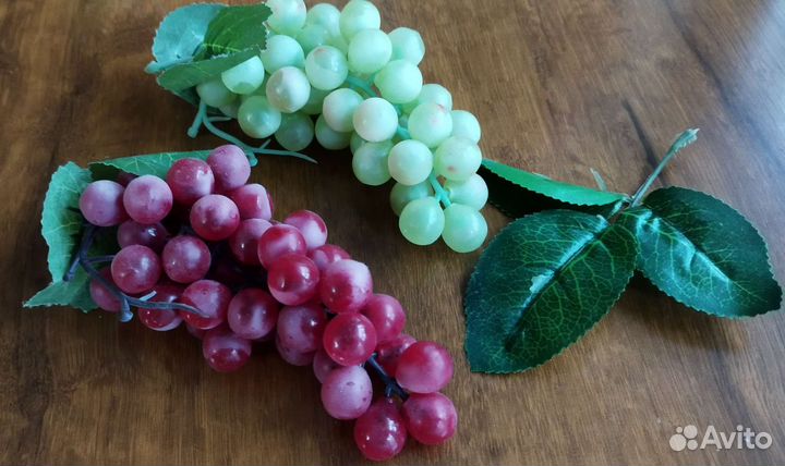 Искусственные фрукты яблоко, виноград