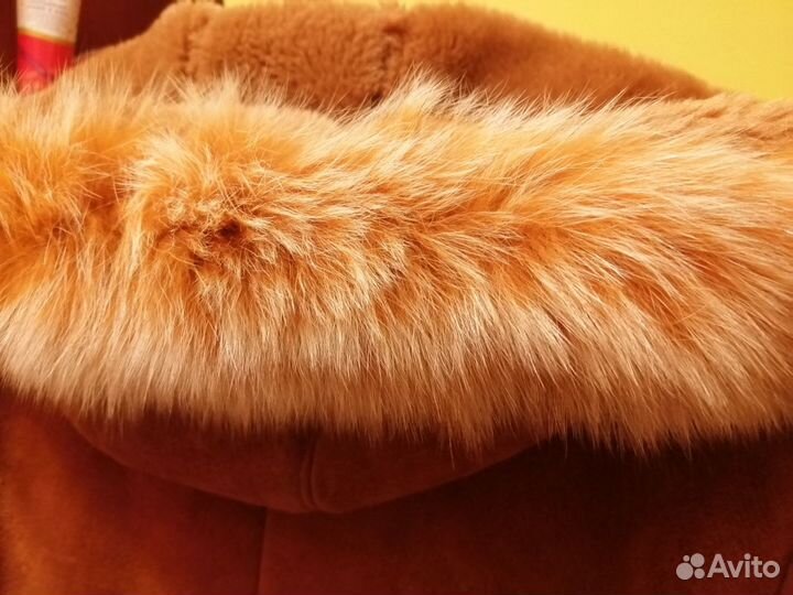 Дубленка на девочку 10 - 12 лет, искусственная