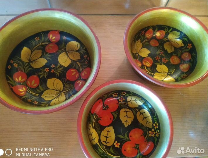 Посуда деревянная СССР хохлома