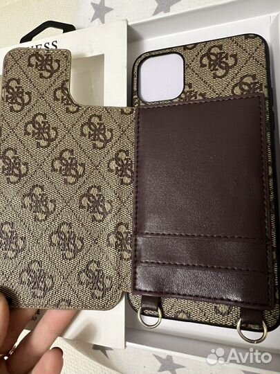 Guess Чехол на iPhone 11 pro max от-ем для карт