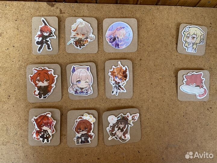 Аниме значки Геншин