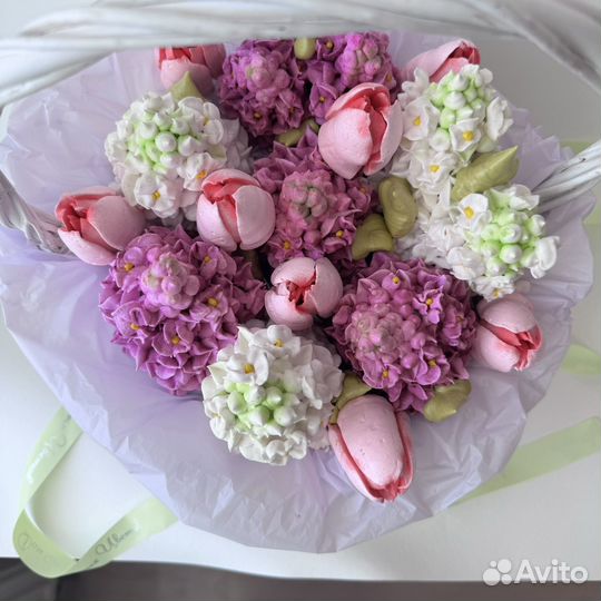 Сладкий букет из зефира 