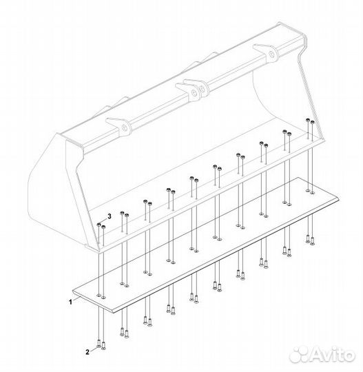 Нож ковша 2400х300х20 ст45 Hidromek 32см Maestro