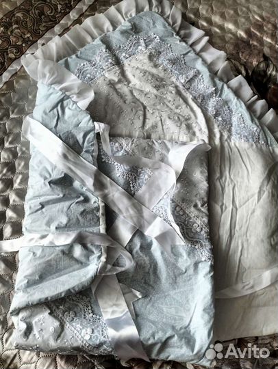 Конверт одеяло на выписку для мальчика