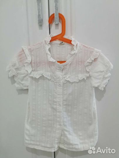 Блузка белая 116-122