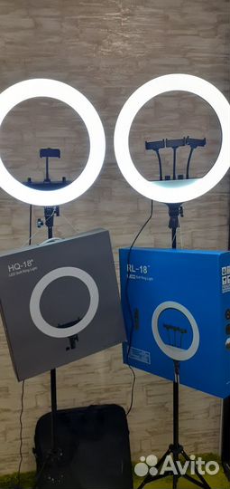 Большие кольцевые лампы студийные 45см +Штатив