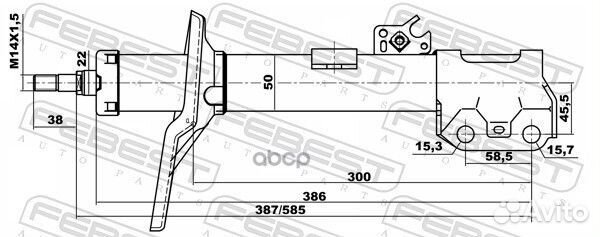 Амортизатор передний левый GAS.twin tube 016649