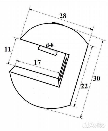 Полкодержатель для стеклянной полки 6-8мм,хром,2шт