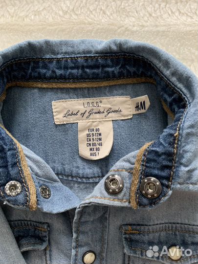 Джинсовая рубашка hm