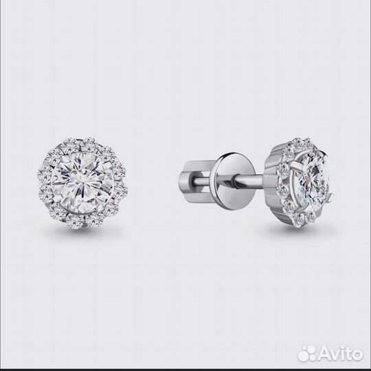 Серебряные серьги пусеты