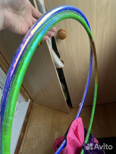 Обруч verba sport 65см с чехлом розовым