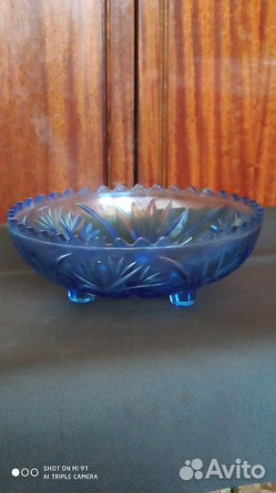Ваза для фруктов. Цветное стекло