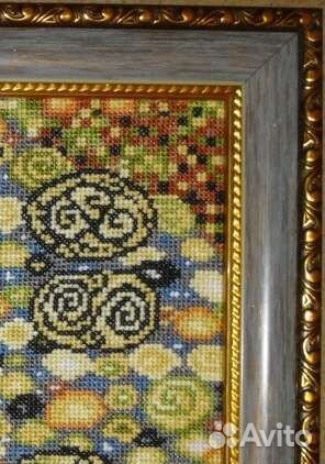 Картина вышитая в раме Климт Интерьер Подарок