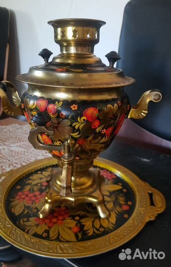 Самовар электрический расписной Хохлома