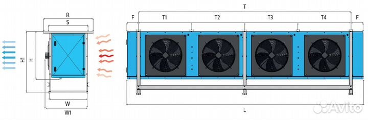 Воздухоохладитель 101,9 кВт FrigoCool ESM 63.42.7