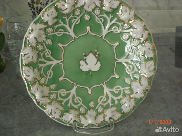 Антикварная фарфоровая посуд / тарелка дулево 1956