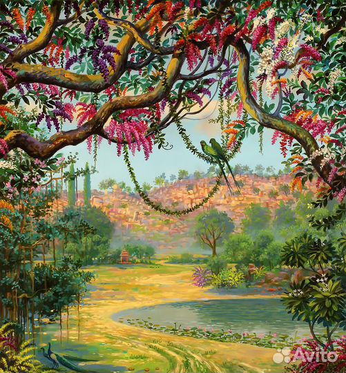 Картина в интерьер маслом на холсте, ручная работа