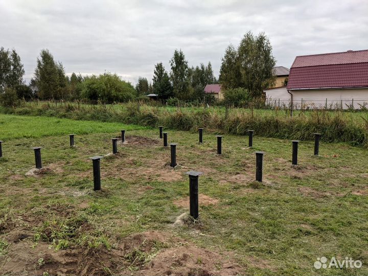 Винтовые сваи с установкой