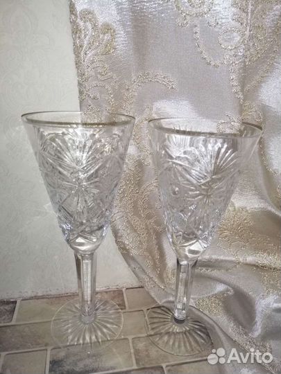 Хрустальные фужеры, стопки СССР винтаж