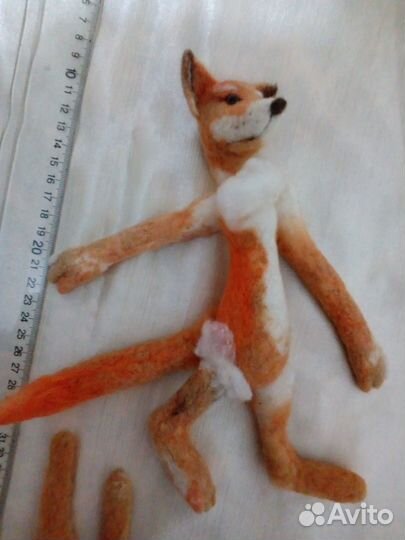 Игрушки ручной работы (не завершина) Лиса