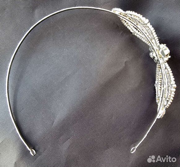 Ободок для волос со стразами Италия