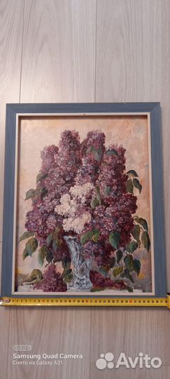 Картина маслом на холсте сирень