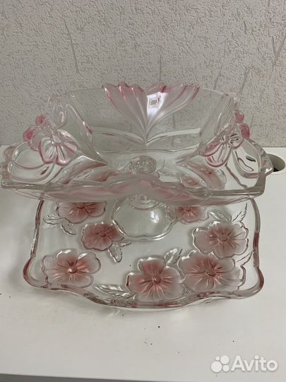 Ваза и блюдо Walther-Glas Германия