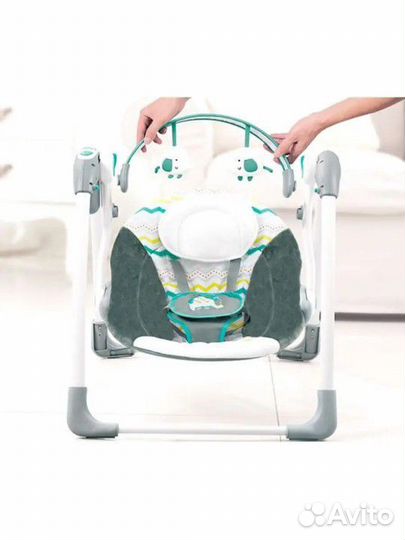 Музыкальные электрокачели-шезлонг