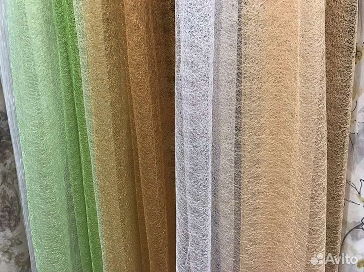 Тюль паутинка, готовые комплекты