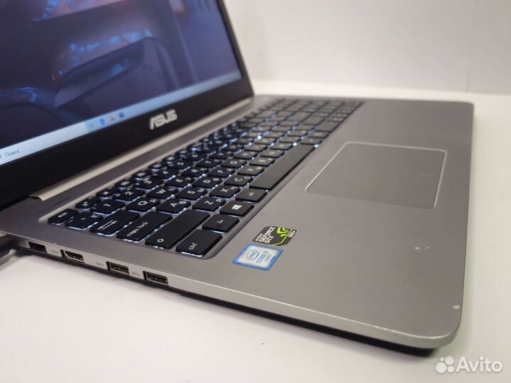 Игровой ноутбук asus 15.6 I7/GTX/DDR4/SSD