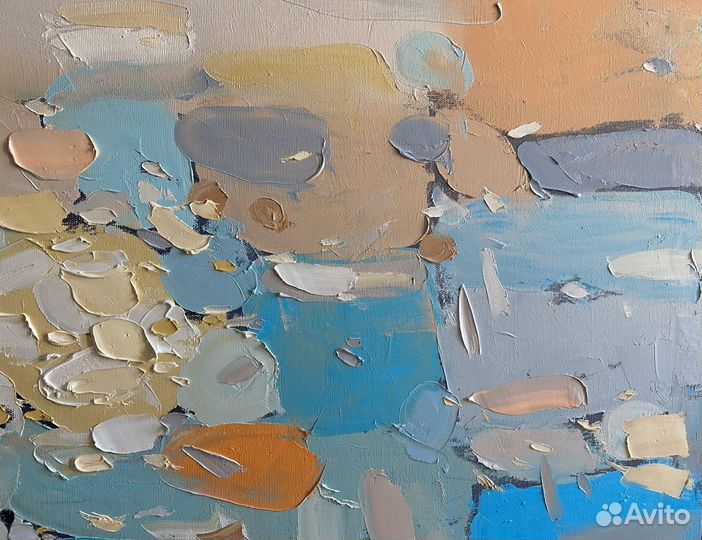 Большая картина маслом на холсте абстракция