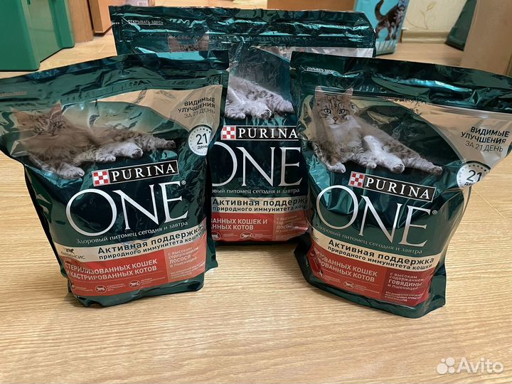 Корм для кошек purina one 750г