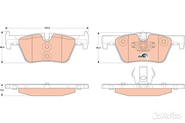Колодки тормозные BMW 1 F20 10/3 F30 11- задние