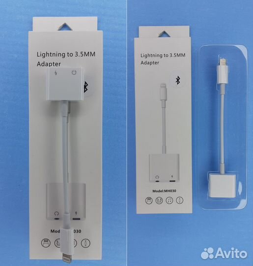 Переходник Apple Lightning 2в1 Зарядка + Наушники