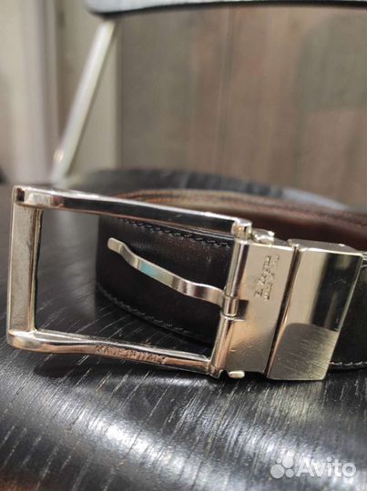 Мужской кожаный ремень ermenegildo zegna