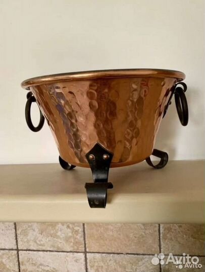 Медное кашпо, конец 19 в, Франция
