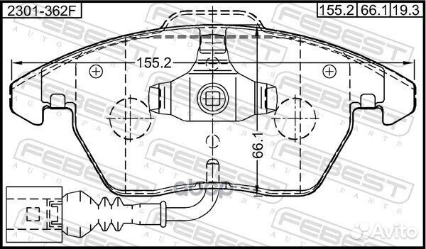 Колодки передние skoda octavia (1Z), rapid, VW