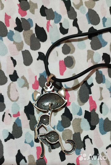 Подвеска кошка из серебра фирма Вега