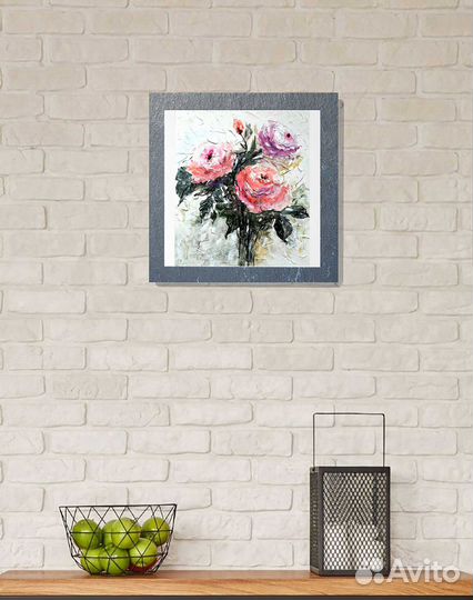 Картина розы букет цветов розовые розы