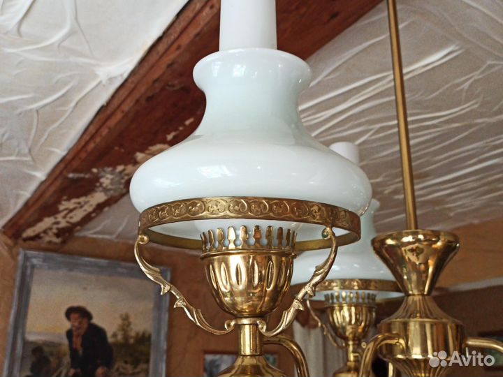 Винтажная люстра СССР керосинка Румыния свет